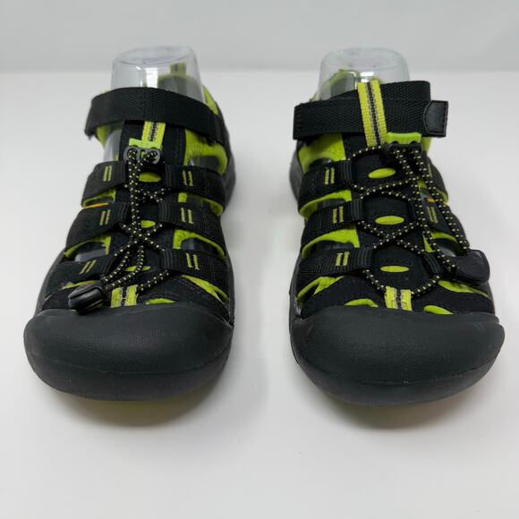 Keen Newport H2 Sandals Big Kids 6 Black Neon Green Hiking Sandals EUC - Picture 2 of 13